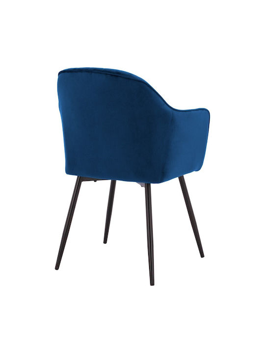 Sawyer Dining Room Velvet Armchair Blue 53x60x76cm 2pcs