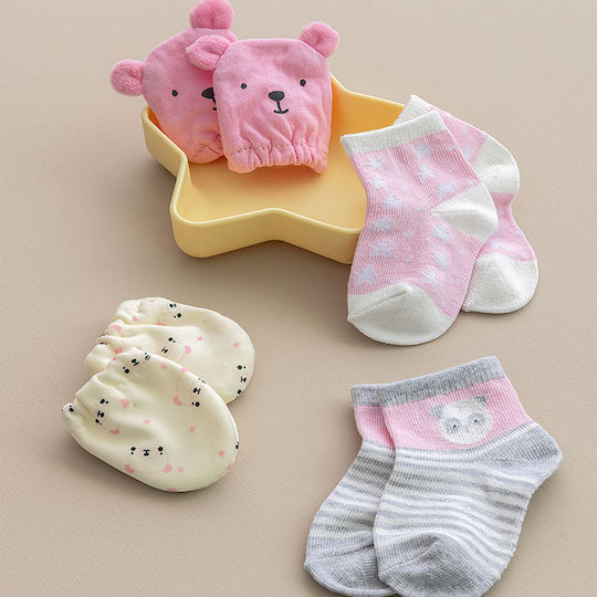 Palamaiki Baby Gift Set for Girl for 0-6 months 4pcs