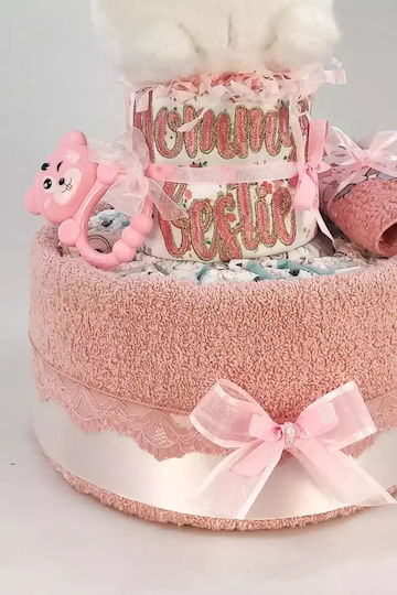 Dama Koupa Χειροποίητο Diaper Cake για Κορίτσι