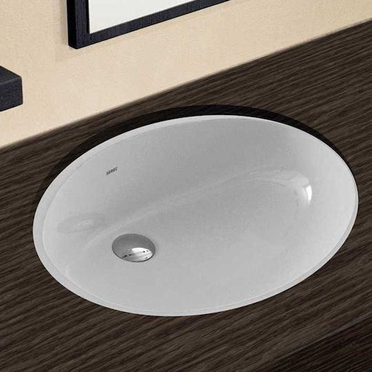 Serel Countertop Sink Porcelain 47x33.5cm White