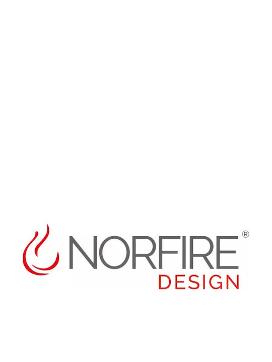Norfire Design Norfire VL 870 Right Șemineu cu inserție Lemn 10.3kW Colțul din dreapta cu uși de cabinet