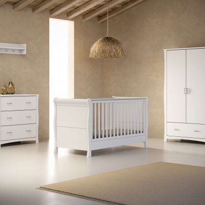 Casababy London Seturi De Mobilier Pentru Copii Cu Pat Și Sertar Alb