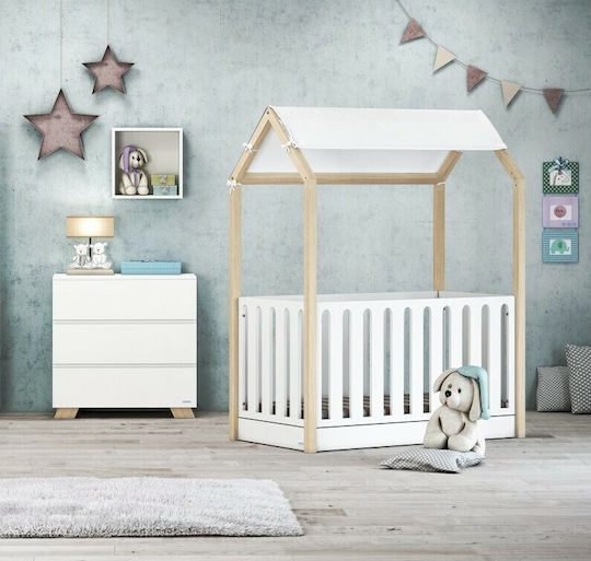 Casababy Winnie Nursery Furniture Set with Bed & Nursery Drawer White / Beige
