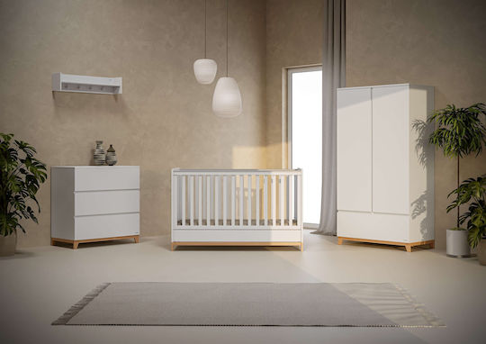 Casababy Zoom Baby Furniture Set with Bed and Nursery Drawer White