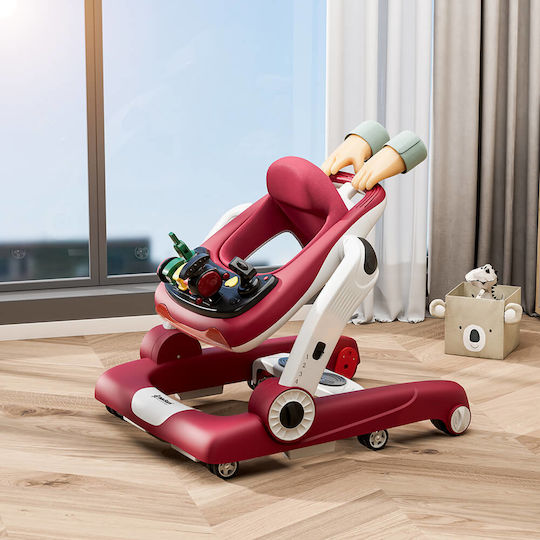 Bebe Star Baby Walker with Music for 7+ Months Red