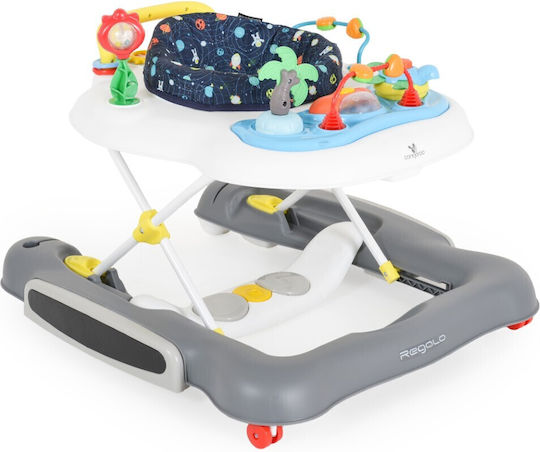 Cangaroo Regalo Baby Walker with Music for 6+ Months Gray