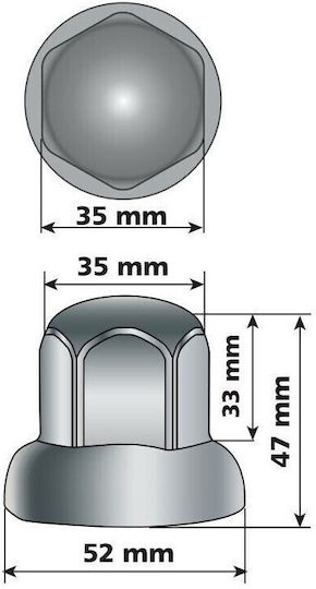 Lampa Bolt Caps Length 32mm for Key No 32