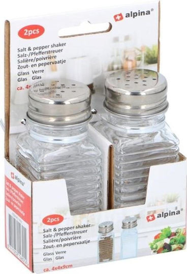 Alpina Appliances Σετ Αλατοπίπερο Стъкло 2бр