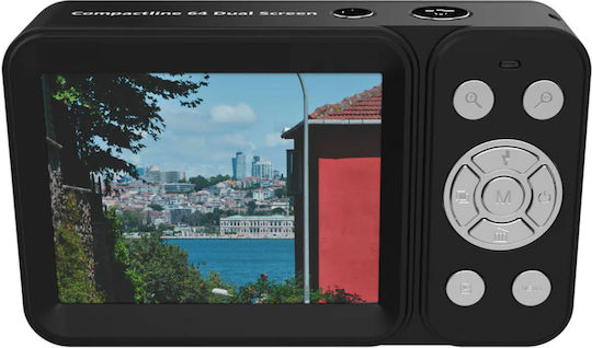 Rollei Compactline 64 Dual Screen Compact Φωτογραφική Μηχανή 64MP 4K UHD Μαύρη