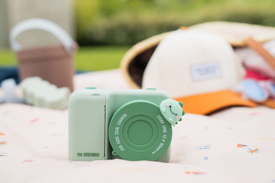 The Zoofamily Urban Zoo Dino Children's Camera 48MP with Thermal Printing Green
