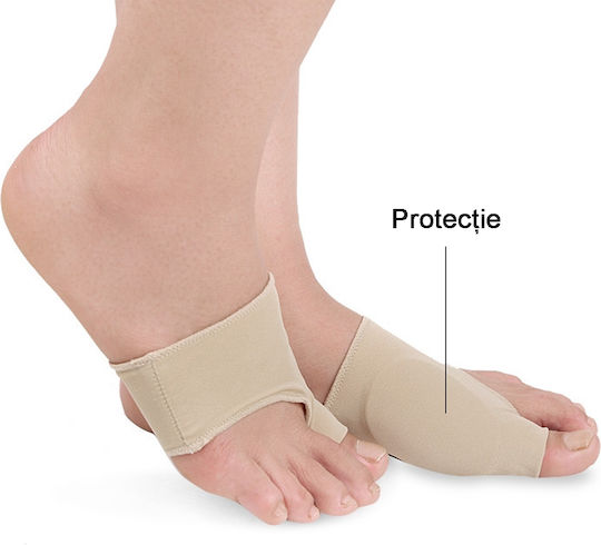 Set 2 Protectoare Pentru Bunion Din Silicon Șosete Bej Mărimea 41-45
