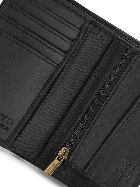 Leather Men's Wallet with RFID Black