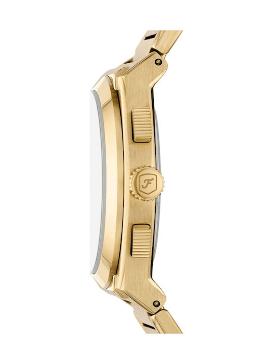 Fossil Everett Men's Watch 42mm Chronograph Battery with Gold Stainless Steel Bracelet
