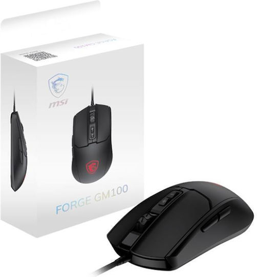 MSI Forge GM100 Gaming Ποντίκι Μαύρο