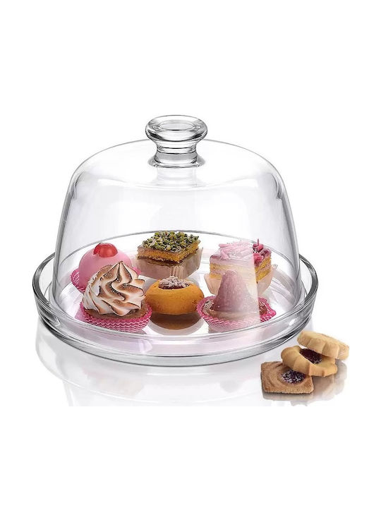 Borgonovo Cake Stand Transparent 22x22x15.9cm