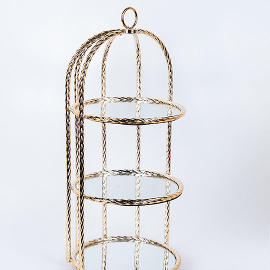 Μεταλλική Ορντεβιέρα Χρυσή Ø23xY51cm Π23xΜ48xΥ51cm Μεταλλική Ορντεβιέρα Χρυσή Ø23xY51cm Π23xΜ48xΥ51cm