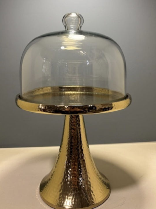 Karvounis Cake Stand Gold 20.5x20.5x32cm