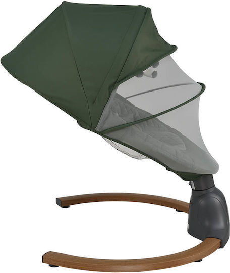 Bebe Stars Elektrisch Baby Relax Schaukel Fluffy mit Musik und Vibration Forest Green für Kind bis 9kg