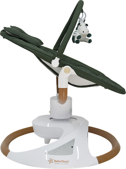 Bebe Stars Elektrisch Baby Relax Schaukel Snuggle mit Musik und Vibration Forest Green für Kind bis 9kg
