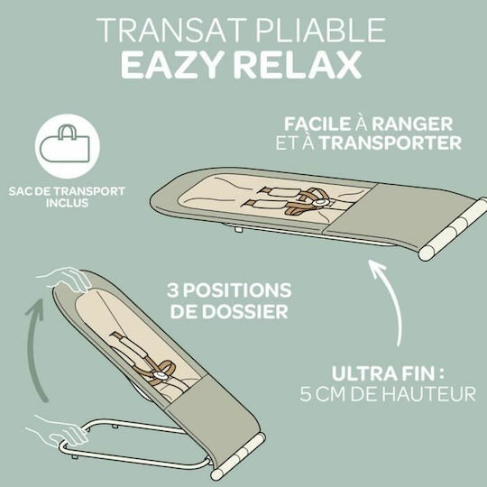Beaba Χειροκίνητο Relax Μωρού Eazy Greige για Παιδί έως 15kg