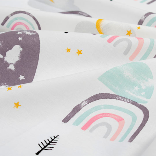Dimcol Baby Sheet Cradle Cotton White 80x110cm