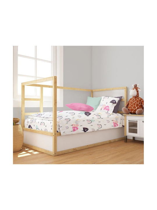 Dimcol Bebe Бебешки Чаршаф За Количка Памук с ластик Бял 70x140бр