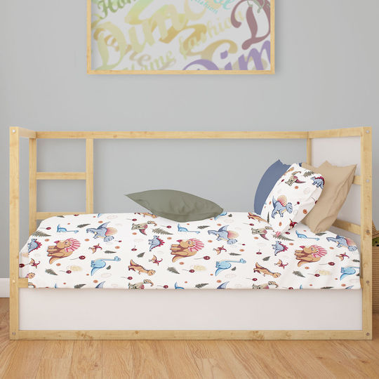 Dimcol Комплект Бебешки Чаршафи За Количка Памучни Бели 120x160бр 3бр