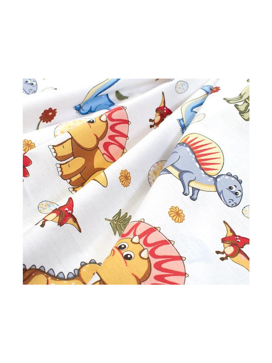 Dimcol Baby Sheets Set Crib Cotton White 120x160cm 3pcs