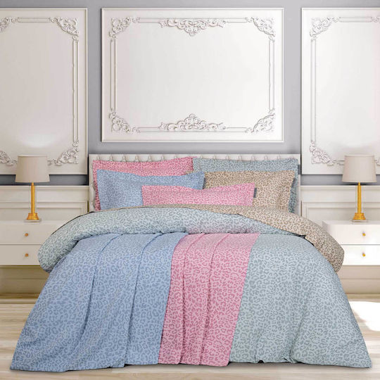 Greenwich Polo Club Sheet for Single Bed with Elastic 100x200+35cm. Loft 2288 Baby Blue