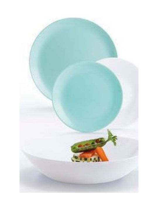 Luminarc Diwali Turquoise Glass Dinnerware Set 18pcs