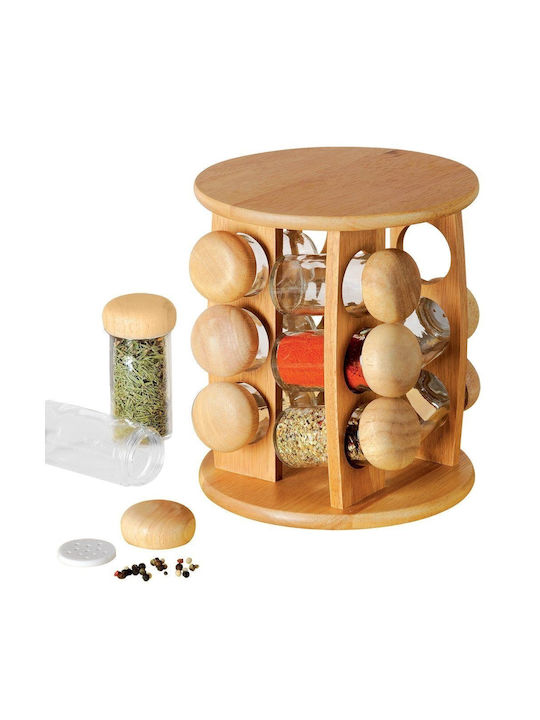 Orion Plastic Tabletop Spice Rack with Stand Orion Brown 12pcs