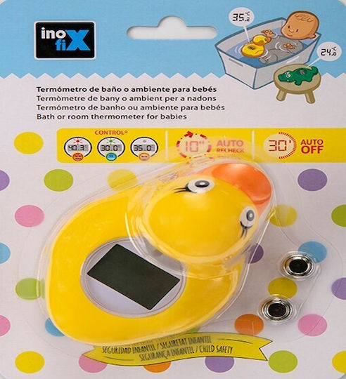 Inofix Digital Bath Thermometer Duckling 10°C - 50°C Yellow 5306