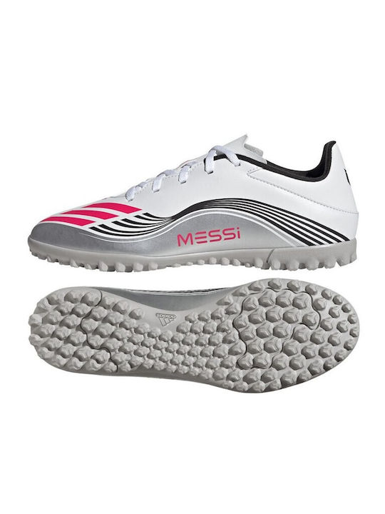 adidas F50 Messi Club Football Shoes with Molded Cleats White adidas F50 Messi Club Football Shoes with Molded Cleats White