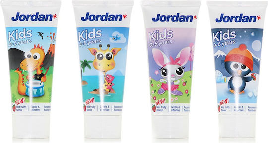 Jordan Hippopotamus Baby Toothpaste for 0m+ with Mild Raspberry Flavor 50ml