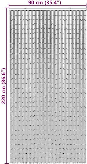 vidaXL Türvorhang aus Bambus Gray 90x220cm 4017448