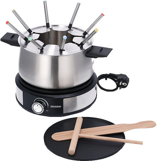 Severin Electric Stainless Steel Fondue Pot for 8 Persons Silver