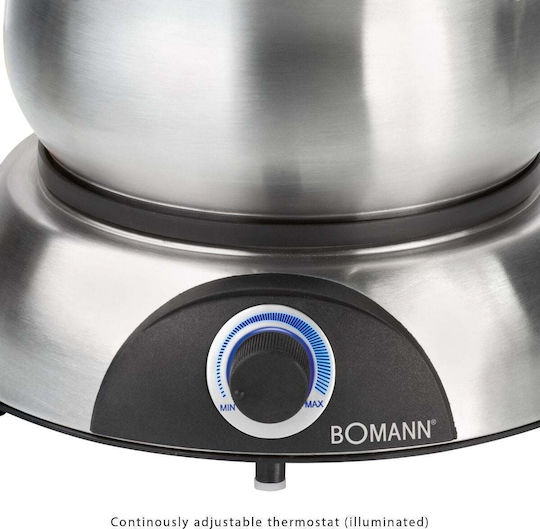 Clatronic Vas pentru Fondue Electric Metalic 8 Persoane Argintiu 1400W