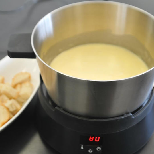 Caso Fondue 8 Person Vas pentru Fondue Electric din Oțel Inoxidabil Negru 1000W 26x26x15buc