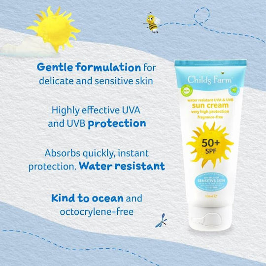 Childs Farm Wasserdicht Kinder Sonnencreme Emulsion SPF50 100ml