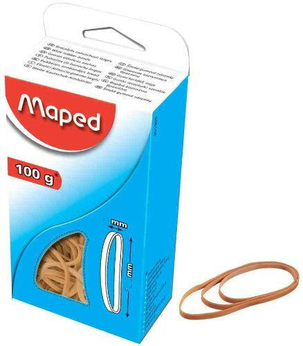 Maped σε Kουτί Λάστιχα Πλατιά 3x100mm 100gr Gummibänder Verpackung Braun 100gr