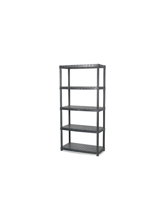 Ραφιέρα Πλαστική Optimo Μαύρη 85x40x185εκ. 16005B