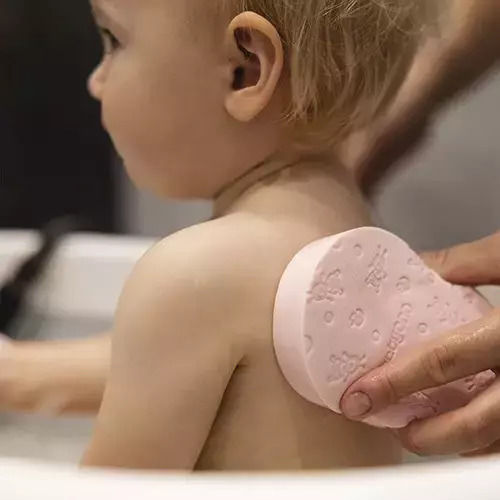 Babyono Baby-Badeschwamm Pink 1Stück