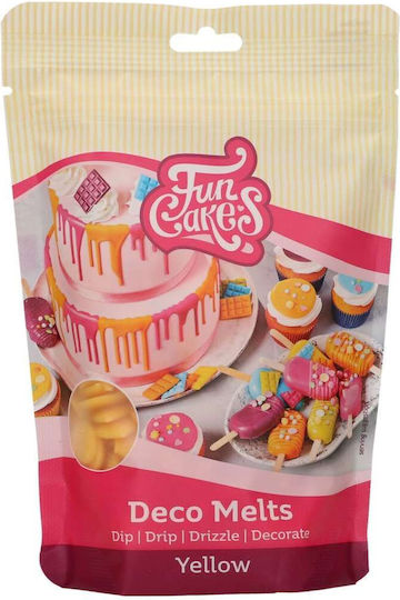 Deco Melts Yellow Chocolate Drops 250g Funcakes