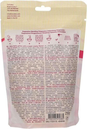 Deco Melts Yellow Chocolate Drops 250g Funcakes