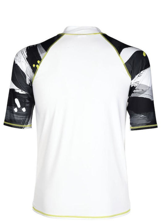 Arena Rash Vest Ανδρική Κοντομάνικη Αντηλιακή Μπλούζα Λευκή