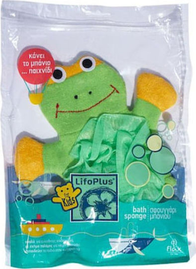 LifoPlus Baby-Badeschwamm Βάτραχος Grün 1Stück