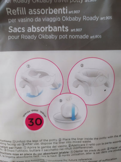OK Baby Pungi Pentru Oliță Alb 30 Bucăți