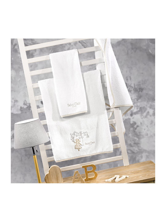 Saint Clair Set de prosoape pentru copii 2pcs Tina Albe