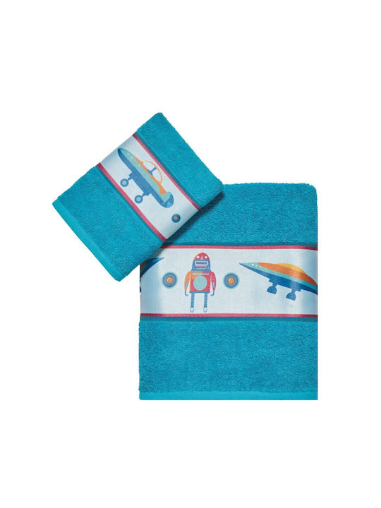 Kentia Set of baby towels 2pcs Loft Blue Weight 400gr/m²