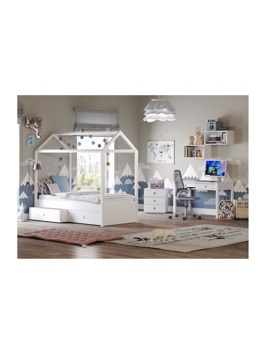 Kids Wooden Shelf Casakids Kiddy White